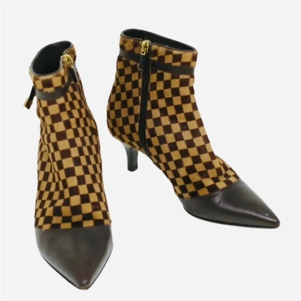 Louis VUITTON Damier Sauvage Heeled Boots - Size 6 - 6.5 - Picture 11 of 14